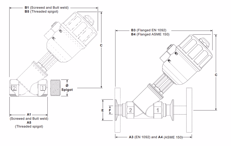 Spirax Sarco PF6 Dimension Drawing 2
