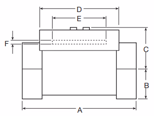 Spirax Sarco Single Window Sight Glass - Dimension Drawing