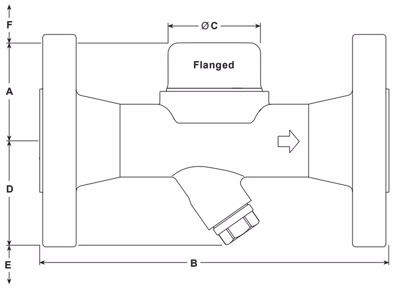 Spirax Sarco TDC46M Dimensions - Flanged