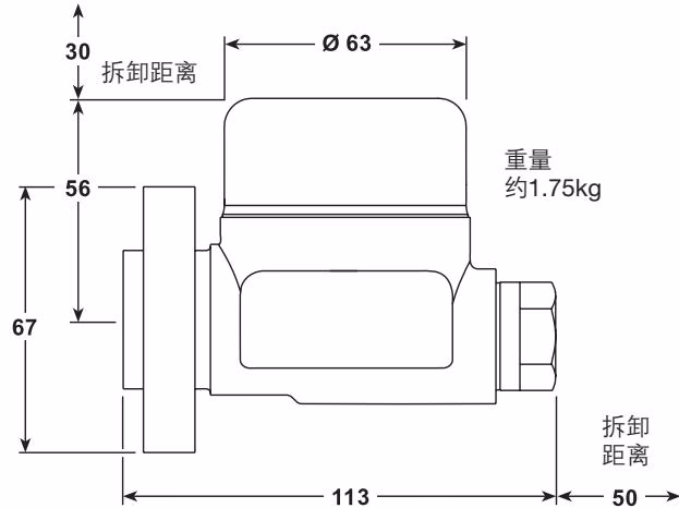 斯派莎克 Spirax Sarco UTDS46M 尺寸图