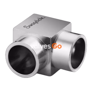 Swagelok 6LV-4MW-9P Micro-Fit 90° Union Elbow, 1/4 in. Tube Butt Weld