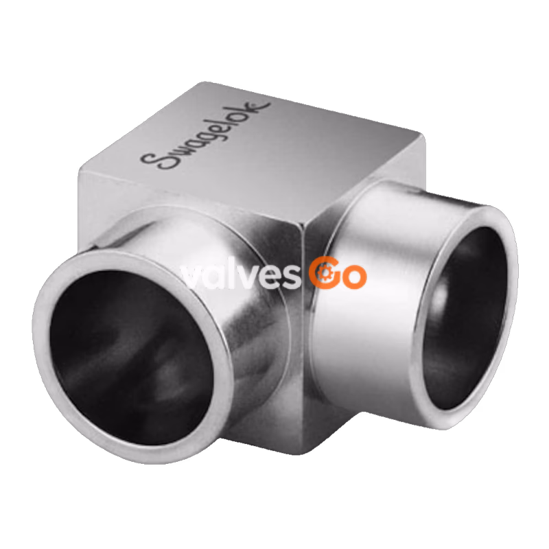 Swagelok 6LV-4MW-9P Micro-Fit 90° Union Elbow, 1/4 in. Tube Butt Weld