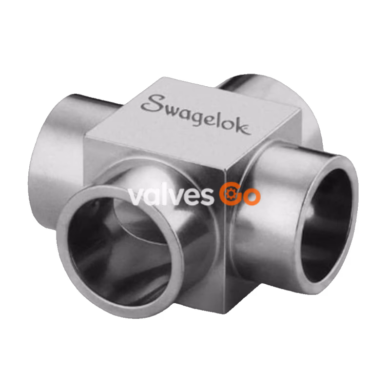 Swagelok 6LV-8MW-4 Micro-Fit Union Cross, 316L VIM-VAR, 1/2 in. OD
