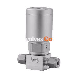 Swagelok 6LVV-DPS4-O UHP Diaphragm Sealed Valve, 1/4 in. Tube Fitting, NO Actuator