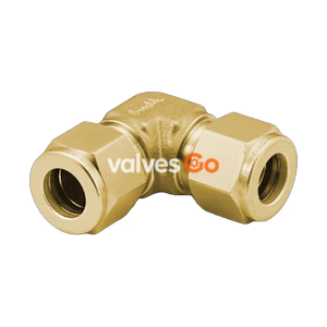 Swagelok B-1010-9 Brass Tube Fitting, Union Elbow, 5/8 in. Tube OD