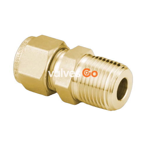 Swagelok B-12M0-1-8 Brass Tube Fitting, Male Connector