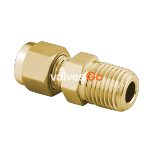 Swagelok B-200-1-4 Brass Male Tube Connector, 1/8 in. x 1/4 in. NPT