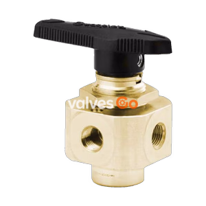 Swagelok B-43ZF2 Brass 1-Piece 40 Series 5-Way Ball Valve