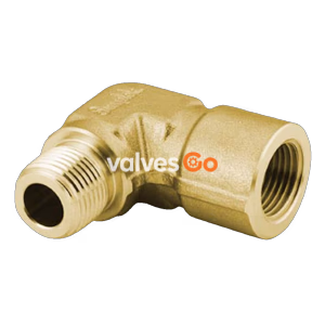 Swagelok B-6-SE Brass Pipe Fitting, Street Elbow, 3/8 in. NPT