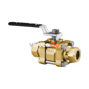 Swagelok B-63TS10 Brass 3-Piece 60 Series Ball Valve, 5/8 in. Tube Fitting