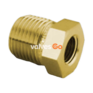 Swagelok B-8-RB-4 Brass Reducing Bushing Pipe Fitting, 1/2 in. Male NPT x 1/4 in. Female NPT