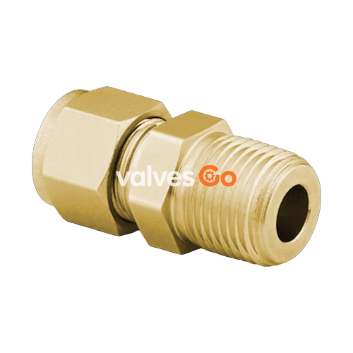 世伟洛克 Swagelok B-810-1-4 黄铜卡套管接头外螺纹连接,1/2 in. 外径 x 1/4 in. NPT