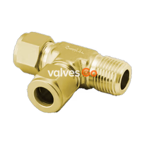 Swagelok B-810-3-8TMT Male Run Tee Tube Fitting, Brass