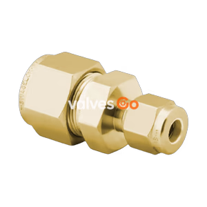 Swagelok B-810-6-4 Brass Tube Fitting, Reducing Union, 1/2 in. x 1/4 in. Tube OD