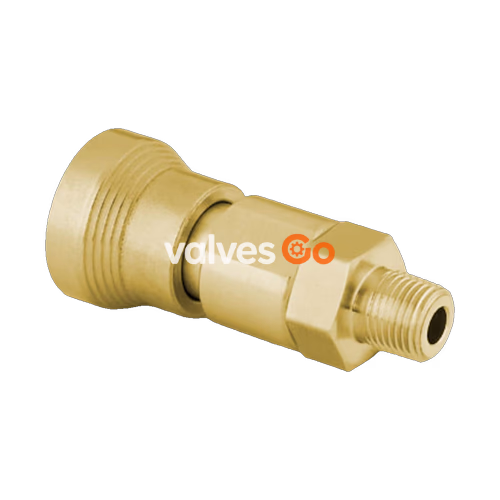 Swagelok B-QC4-B-2PM Brass Instrumentation Quick Connect Body, 0.2 Cv, 1/8 in. Male NPT