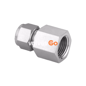 Swagelok SS-10M0-7-8 Stainless Steel Tube Fitting, Female Connector, 10 mm x 1/2 in. Female NPT