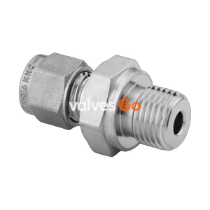 Swagelok SS-18M0-1-12RP Male Tube Connector, 18 mm Tube OD x 3/4 in. Male ISO Parallel Thread