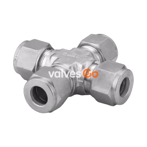Swagelok SS-18M0-4 Stainless Steel Union Cross Tube Fitting, 18 mm