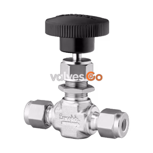 Swagelok SS-1RS4-SG Integral Bonnet Needle Valve, 1/4 in. Tube Fitting, Regulating Stem, Sour Gas Service
