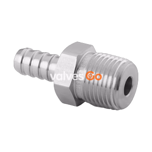 Swagelok SS-2-HC-1-4 Stainless Steel Hose Connector, 1/4 in. Male NPT, 1/8 in. Hose ID