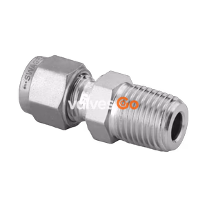 Swagelok SS-20M0-1-12RT Stainless Steel Male Connector, 20 mm x 3/4 in. ISO Tapered Thread