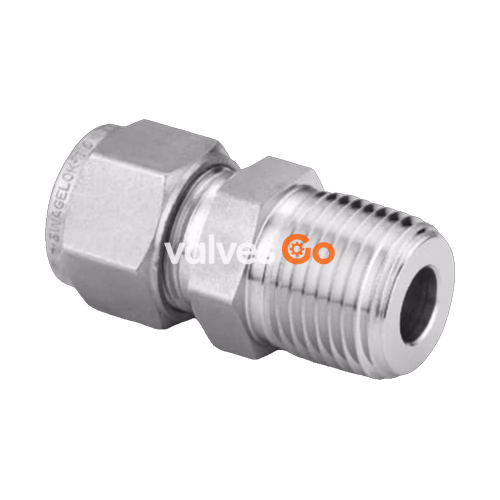 Swagelok SS-3M0-1-4 Stainless Steel Tube Fitting, Male Connector, 3 mm x 1/4 in. NPT