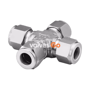 Swagelok SS-400-4 Stainless Steel Union Cross Tube Fitting, 1/4 in. Tube OD