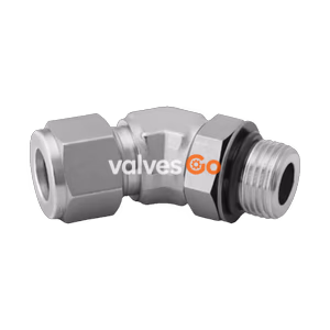 Swagelok SS-400-5-4ST 45° Positionable Male Elbow, 1/4 in. Tube OD x 7/16-20 SAE/MS Straight Thread