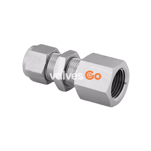 Swagelok SS-400-71-4 Bulkhead Female Connector 1/4 in. Tube OD x 1/4 in. Female NPT