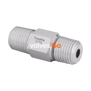 Swagelok SS-4CP2-RT-1/3 Stainless Steel 1-Piece Poppet Check Valve, Fixed Pressure, 1/4 in. Male ISO Tapered