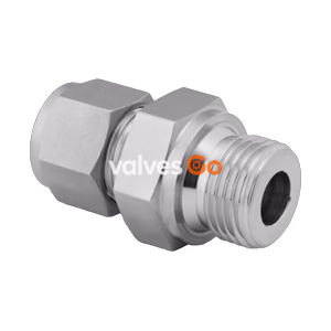 Swagelok SS-600-1-8RS Stainless Steel Male Connector, 3/8 in. Tube OD x 1/2 in. ISO Parallel Thread