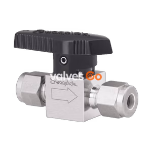 Swagelok SS-6P4T-BK Stainless Steel Quarter Turn Instrument Plug Valve, 3/8 in. Tube Fitting