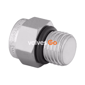 Swagelok SS-8-PST Hex Head Plug, 316 Stainless Steel, 3/4-16 Male SAE/MS Straight Thread