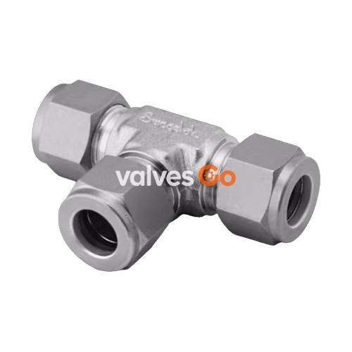 Swagelok SS-810-3 Stainless Steel Swagelok Tube Fitting, Union Tee, 1/2 in. Tube OD