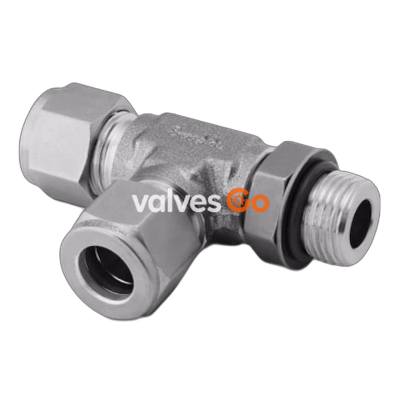 Swagelok SS-810-3TST Positionable Male Run Tee, 1/2 in. Tube OD x 3/4-16 SAE/MS Thread