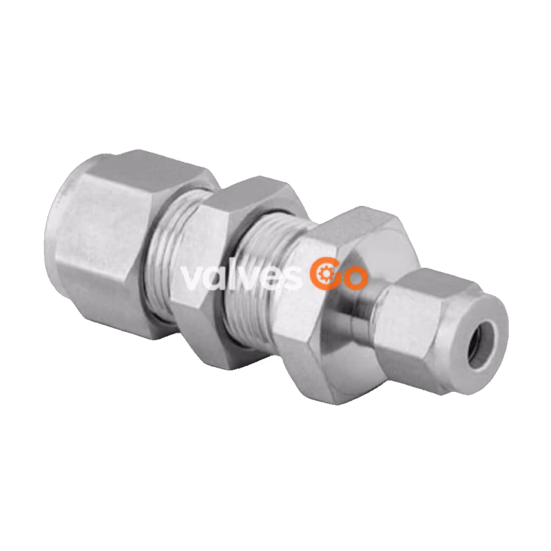 Swagelok SS-810-61-6 Bulkhead Reducing Union, 1/2 in. x 3/8 in. Tube OD