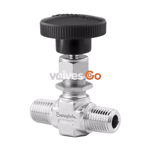 Swagelok SS-OVM2 Stainless Steel Integral Bonnet Needle Valve, 0.09 Cv, 1/8 in. MNPT