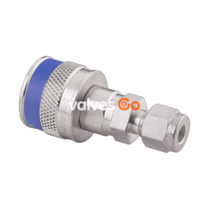 Swagelok SS-QC4-B-400K5 Instrumentation Quick Connect Body, 1/4 in. Swagelok Tube Fitting, Blue Key