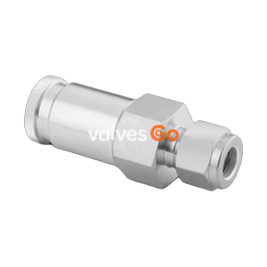 Swagelok SS-QTM4-D-400 Stainless Steel PTFE Sealed Quick Connect Stem with Valve, 1/4 in. Tube Fitting