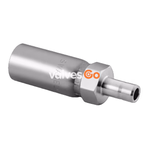 Swagelok SS-TP4-TA4 Thermoplastic Hose End Connection, 1/4 in. Stainless Steel Tube Adapter