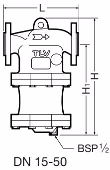 TLV DC3A flanged dimensions diagram
