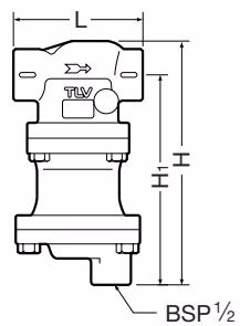 TLV DC3A screwed dimensions diagram