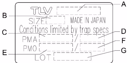 TLV FJ32-B QuickTrap® 连接单元铭牌