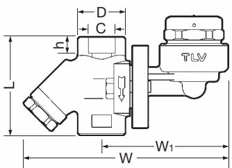 TLV FP46UC 承插焊连接外形尺寸