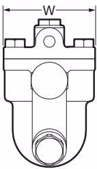 TLV J3S-X S1/S2 TLV J3S-X S1 / J3S-X S2 flanged dimensions diagram