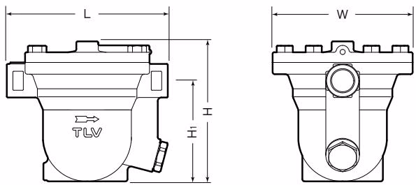 TLV J6S-X 外形尺寸图