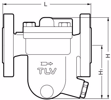TLV JH3-X / JH3-B 法兰连接尺寸图