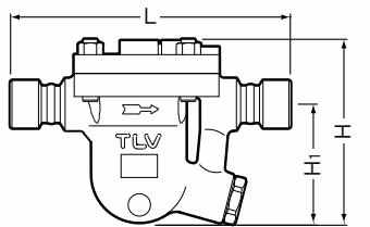 TLV JH5SL-X 螺纹连接尺寸图