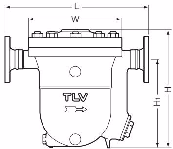 TLV JH7.5R-B 法兰连接尺寸图