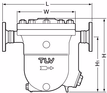 Размеры фланцевого соединения TLV JH7.5R-B